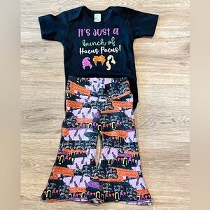 Hocus Pocus 6-12 Month Sanderson Sister Halloween Bell Bottoms Set